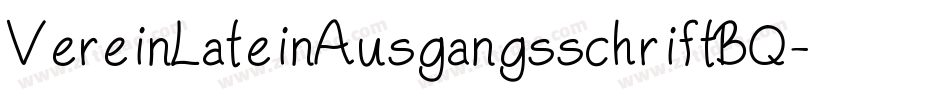 VereinLateinAusgangsschriftBQ字体转换
