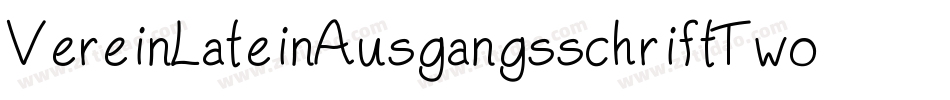 VereinLateinAusgangsschriftTwoBQ字体转换