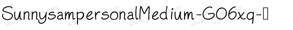 SunnysampersonalMedium-GO6xq字体转换