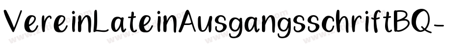 VereinLateinAusgangsschriftBQ字体转换