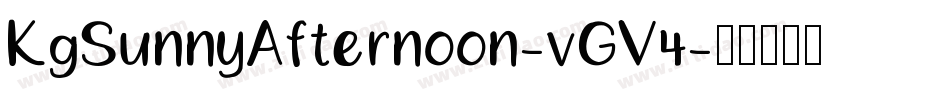KgSunnyAfternoon-vGV4字体转换