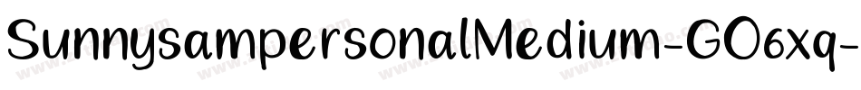 SunnysampersonalMedium-GO6xq字体转换