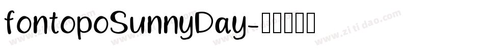 fontopoSunnyDay字体转换