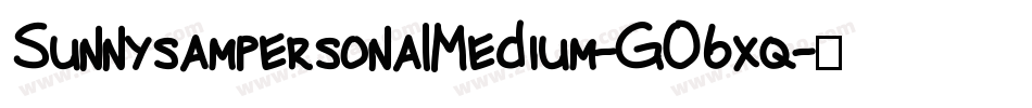 SunnysampersonalMedium-GO6xq字体转换