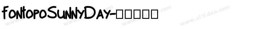 fontopoSunnyDay字体转换