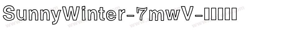 SunnyWinter-7mwV字体转换