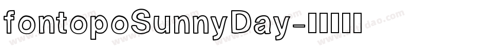 fontopoSunnyDay字体转换