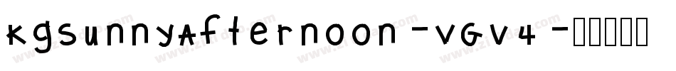 KgSunnyAfternoon-vGV4字体转换