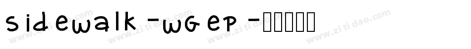 Sidewalk-wGeP字体转换