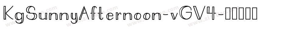 KgSunnyAfternoon-vGV4字体转换
