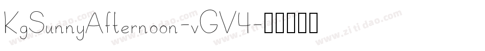 KgSunnyAfternoon-vGV4字体转换