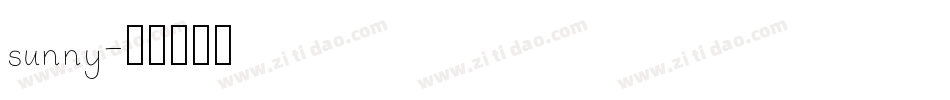 sunny字体转换