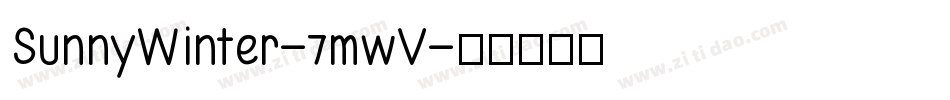 SunnyWinter-7mwV字体转换