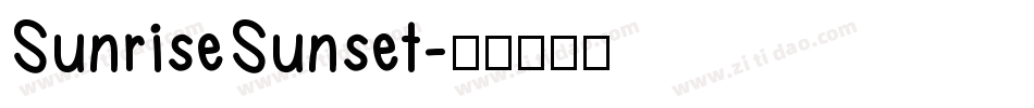 SunriseSunset字体转换