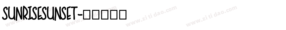 SunriseSunset字体转换