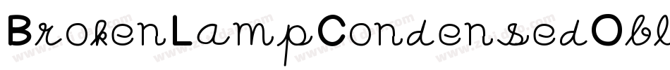 BrokenLampCondensedOblique-q5PV字体转换
