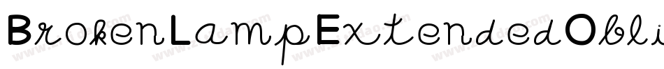 BrokenLampExtendedOblique-J1Px字体转换