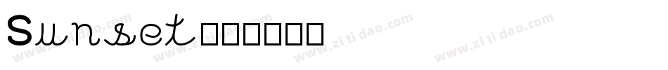 Sunset字体转换
