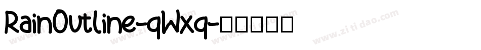 RainOutline-qWxq字体转换