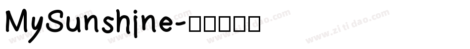 MySunshine字体转换