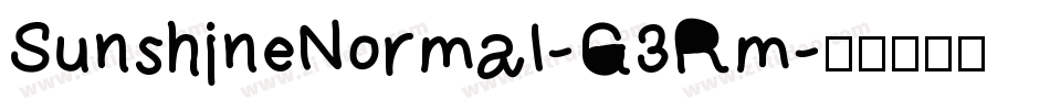 SunshineNormal-G3Rm字体转换