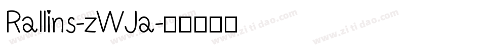 Rallins-zWJa字体转换