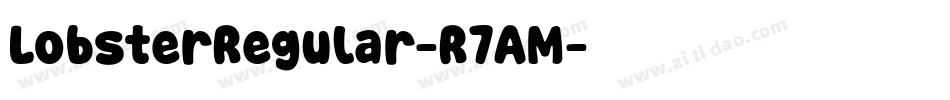 LobsterRegular-R7AM字体转换