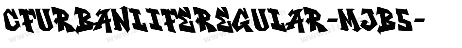 CfUrbanLifeRegular-mjB5字体转换