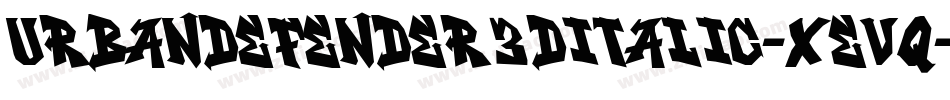 UrbanDefender3DItalic-xevq字体转换