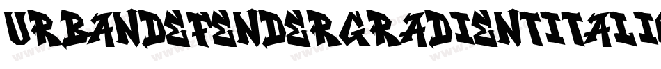 UrbanDefenderGradientItalic-JPnM字体转换