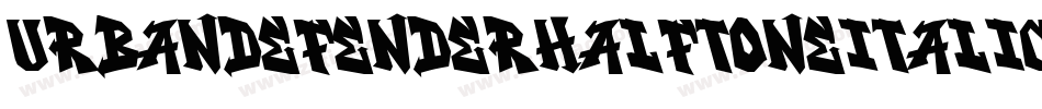UrbanDefenderHalftoneItalic-jKD0字体转换