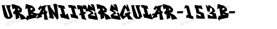 UrbanLifeRegular-153B字体转换