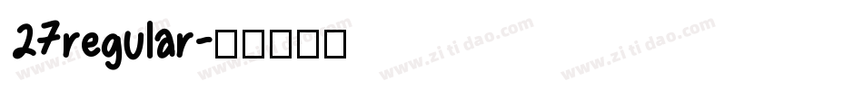 27regular字体转换