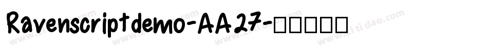 Ravenscriptdemo-AA27字体转换