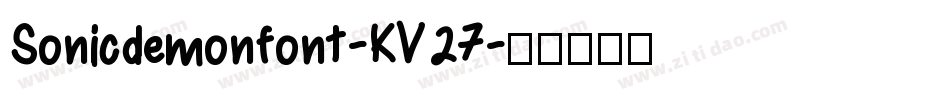Sonicdemonfont-KV27字体转换