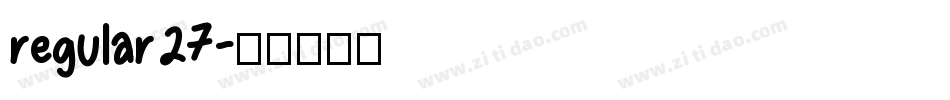 regular27字体转换