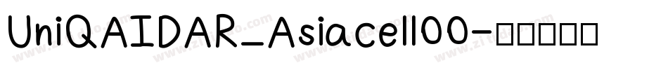 UniQAIDAR_Asiacell00字体转换
