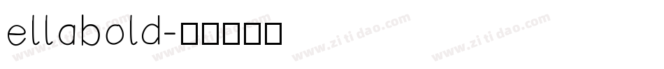 ellabold字体转换