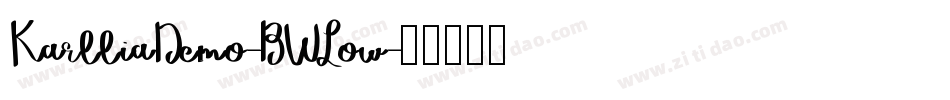 KarlliaDemo-BWLow字体转换