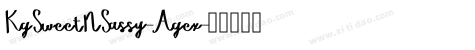 KgSweetNSassy-Agex字体转换