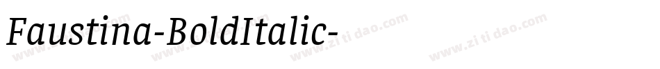 Faustina-BoldItalic字体转换