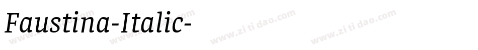 Faustina-Italic字体转换
