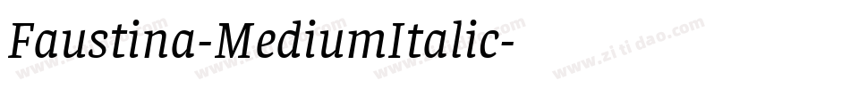 Faustina-MediumItalic字体转换