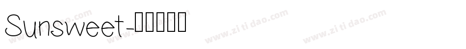 Sunsweet字体转换