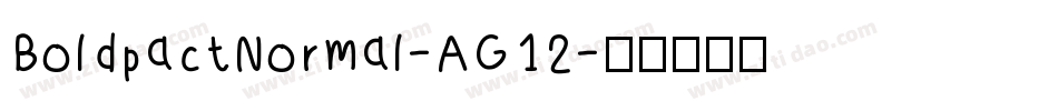 BoldpactNormal-AG12字体转换