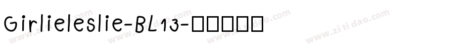 Girlieleslie-BL13字体转换