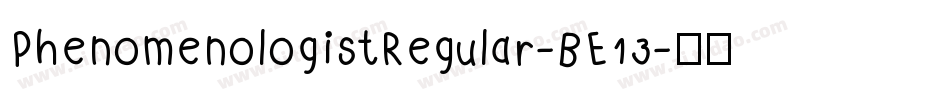 PhenomenologistRegular-BE13字体转换