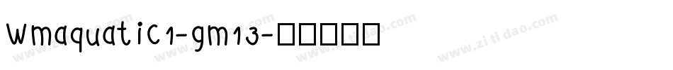 Wmaquatic1-gm13字体转换