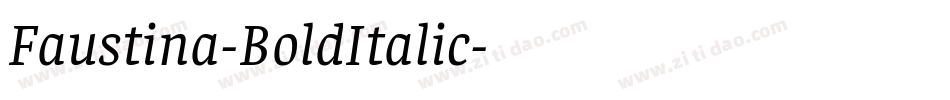 Faustina-BoldItalic字体转换