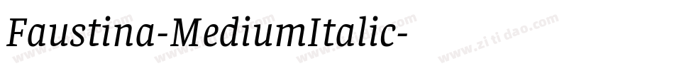 Faustina-MediumItalic字体转换